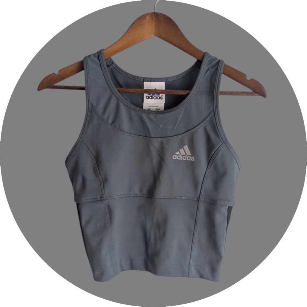 NWOT Adidas Women's Gray Crop Tank - Large